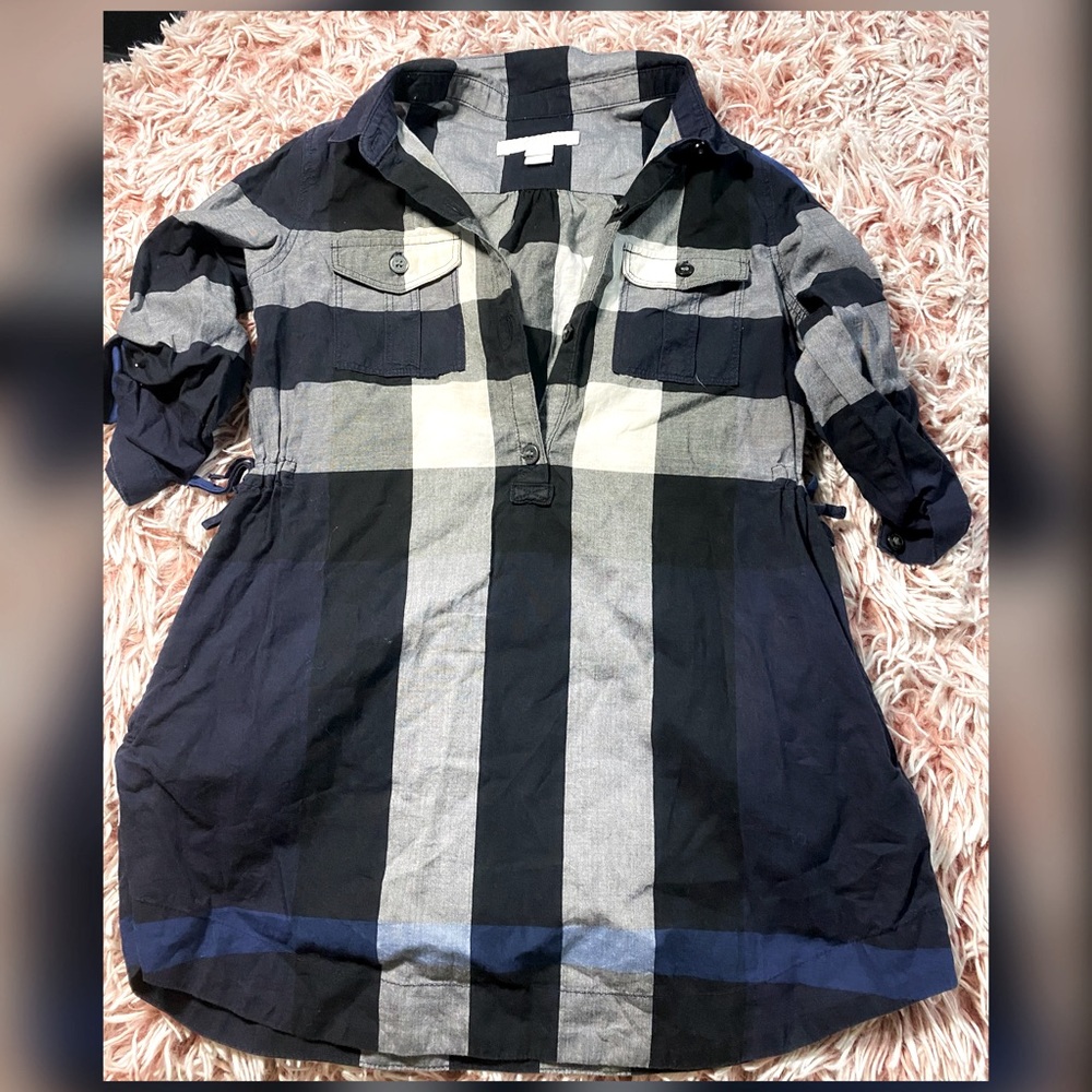 Girls Burberry Shirt Dress